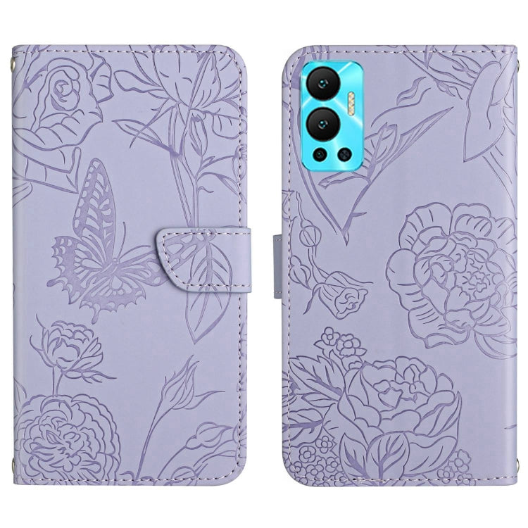 HT03 Skin Feel Butterfly Embossed Flip Leather Phone Case, For Infinix Hot 11s, For Infinix Hot 12, For Infinix Hot 12 Play, For Infinix Hot 12i