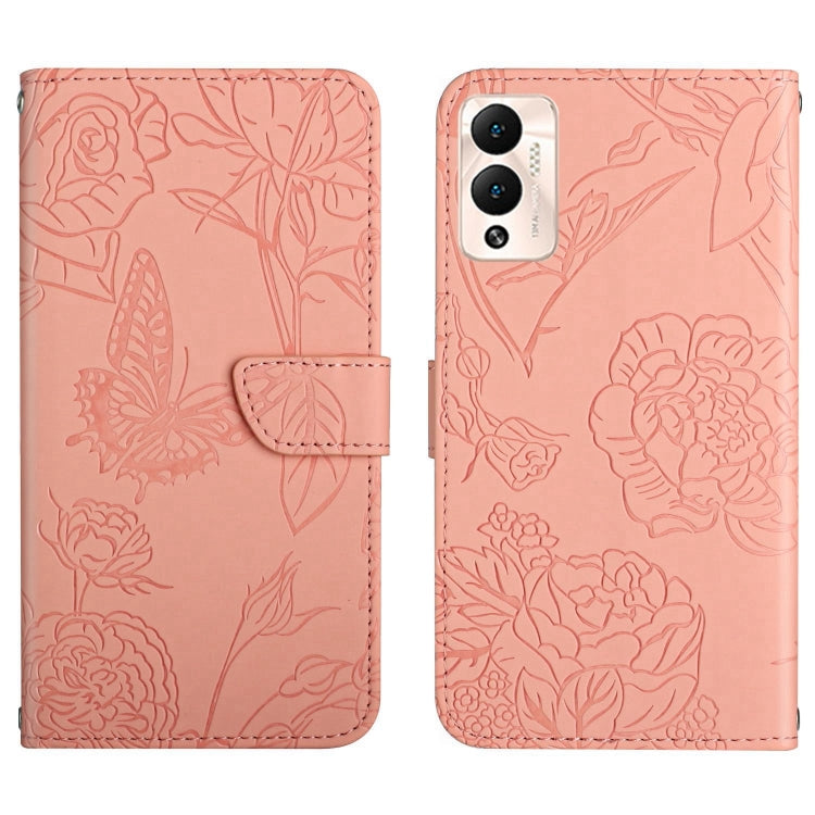 HT03 Skin Feel Butterfly Embossed Flip Leather Phone Case, For Infinix Hot 11s, For Infinix Hot 12, For Infinix Hot 12 Play, For Infinix Hot 12i