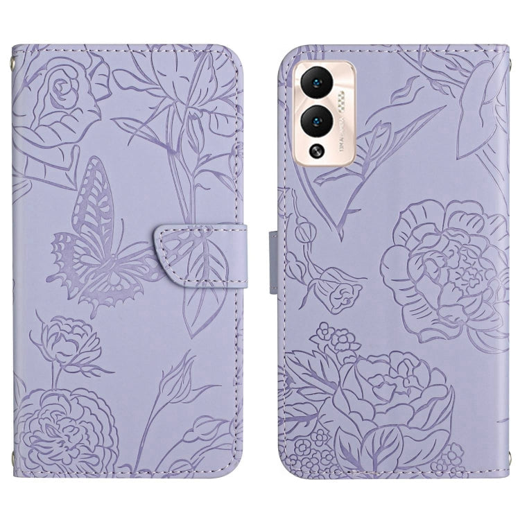 HT03 Skin Feel Butterfly Embossed Flip Leather Phone Case, For Infinix Hot 11s, For Infinix Hot 12, For Infinix Hot 12 Play, For Infinix Hot 12i