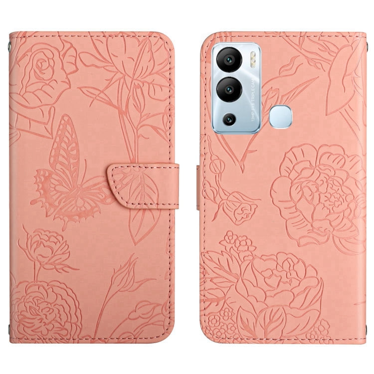 HT03 Skin Feel Butterfly Embossed Flip Leather Phone Case, For Infinix Hot 11s, For Infinix Hot 12, For Infinix Hot 12 Play, For Infinix Hot 12i