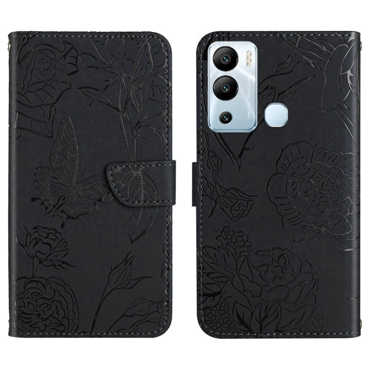 HT03 Skin Feel Butterfly Embossed Flip Leather Phone Case, For Infinix Hot 11s, For Infinix Hot 12, For Infinix Hot 12 Play, For Infinix Hot 12i