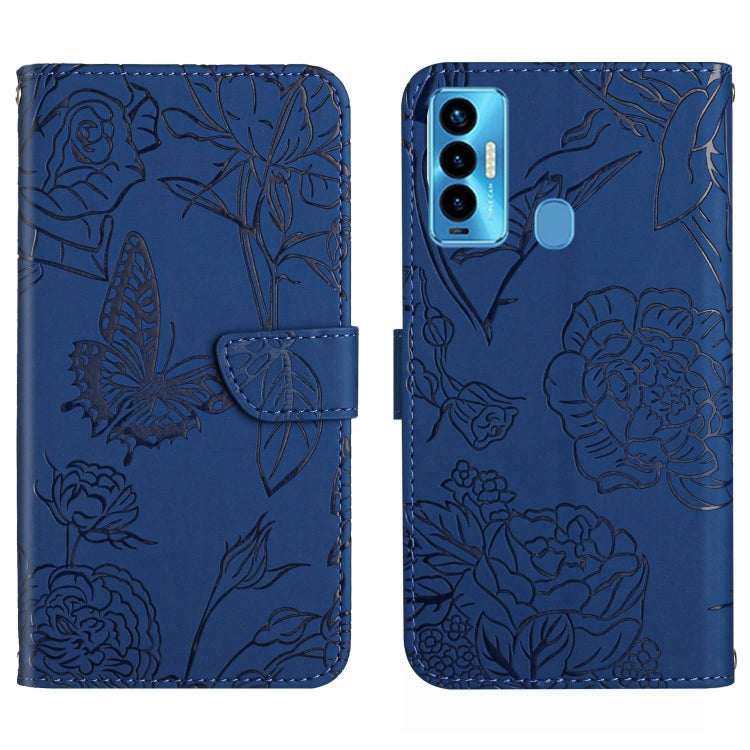 HT03 Skin Feel Butterfly Embossed Flip Leather Phone Case, For Tecno Camon 17 Pro, For Tecno Camon 17P, For Tecno Camon 18i, For Tecno Camon 18 P