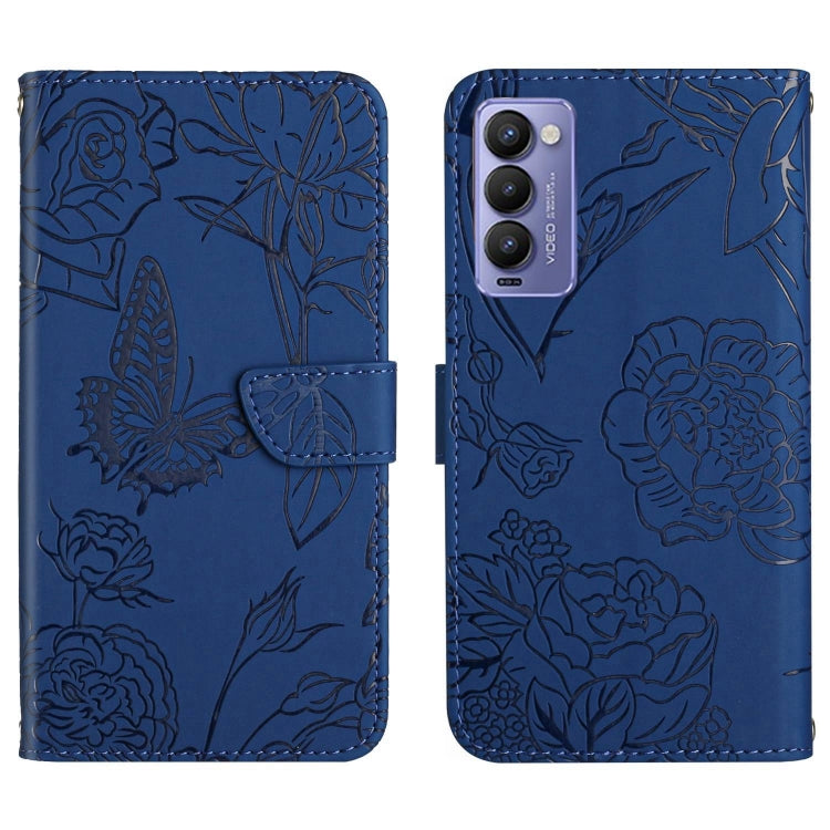 HT03 Skin Feel Butterfly Embossed Flip Leather Phone Case, For Tecno Camon 17 Pro, For Tecno Camon 17P, For Tecno Camon 18i, For Tecno Camon 18 P