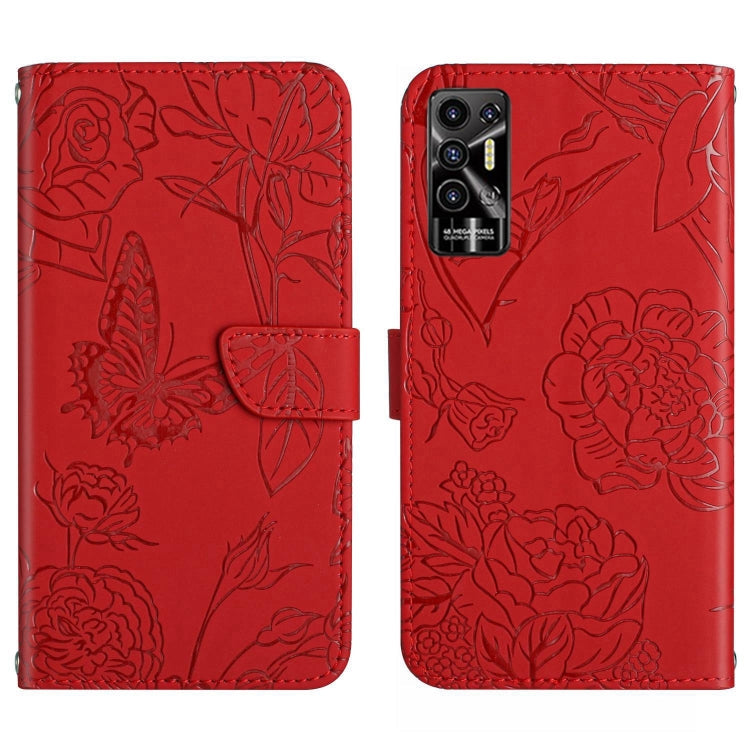 HT03 Skin Feel Butterfly Embossed Flip Leather Phone Case, For Tecno Camon 19 4G, For Tecno Camon 19 Pro 4G, For Tecno Pova 2, For Tecno Spark 8