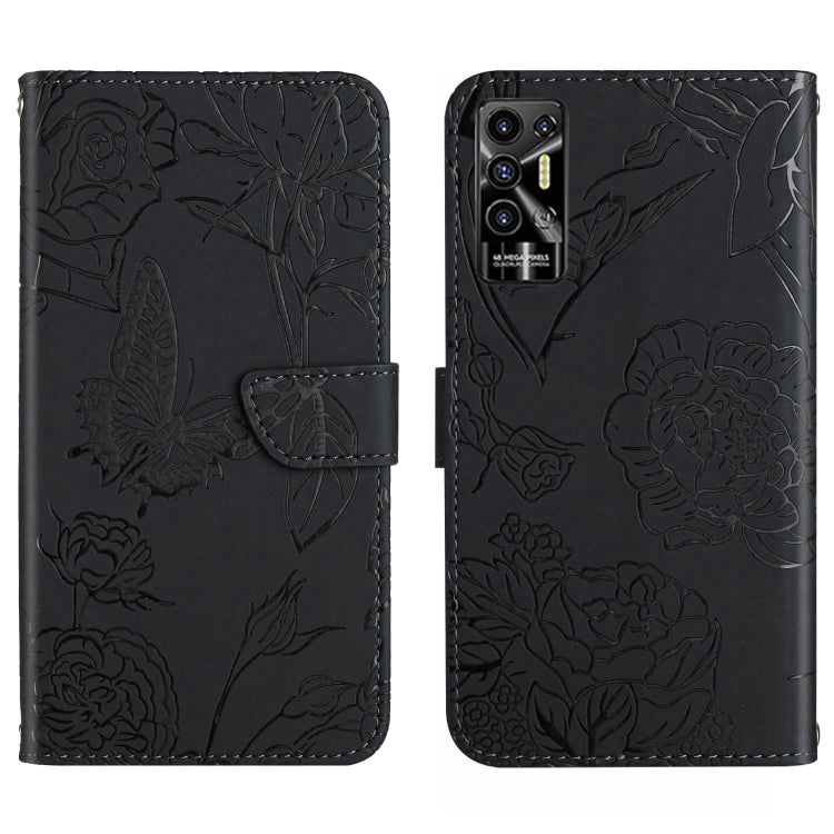 HT03 Skin Feel Butterfly Embossed Flip Leather Phone Case, For Tecno Camon 19 4G, For Tecno Camon 19 Pro 4G, For Tecno Pova 2, For Tecno Spark 8