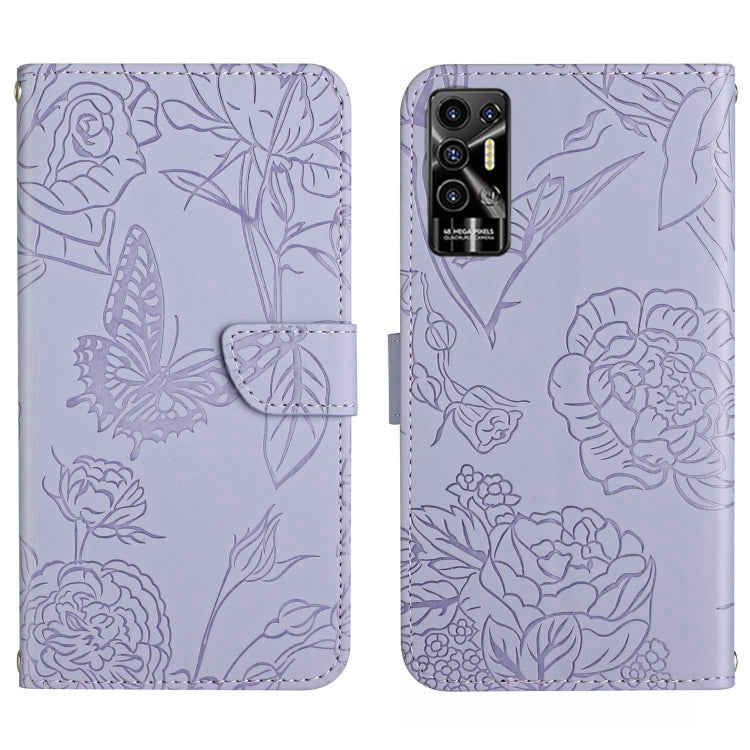 HT03 Skin Feel Butterfly Embossed Flip Leather Phone Case, For Tecno Camon 19 4G, For Tecno Camon 19 Pro 4G, For Tecno Pova 2, For Tecno Spark 8