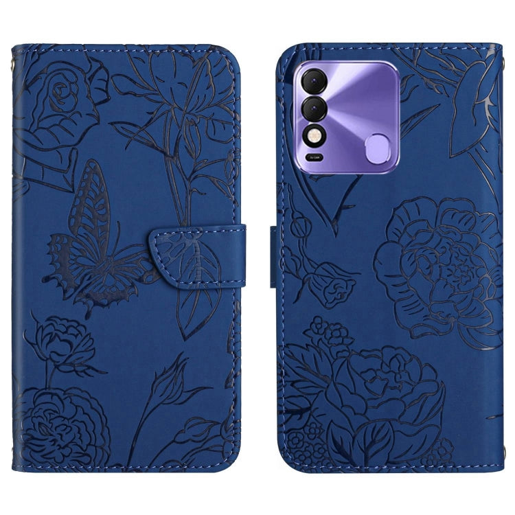 HT03 Skin Feel Butterfly Embossed Flip Leather Phone Case, For Tecno Camon 19 4G, For Tecno Camon 19 Pro 4G, For Tecno Pova 2, For Tecno Spark 8