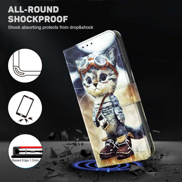 3D Painted Leather Phone Case, For OPPO A96 5G / Reno7 Z