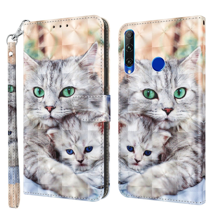 3D Painted Leather Phone Case, For Huawei P30 Lite / nova 4e, For Huawei Y6 2019 / Y6 Pro 2019, For Honor 20 Lite / 20i / 10i / 10 Lite