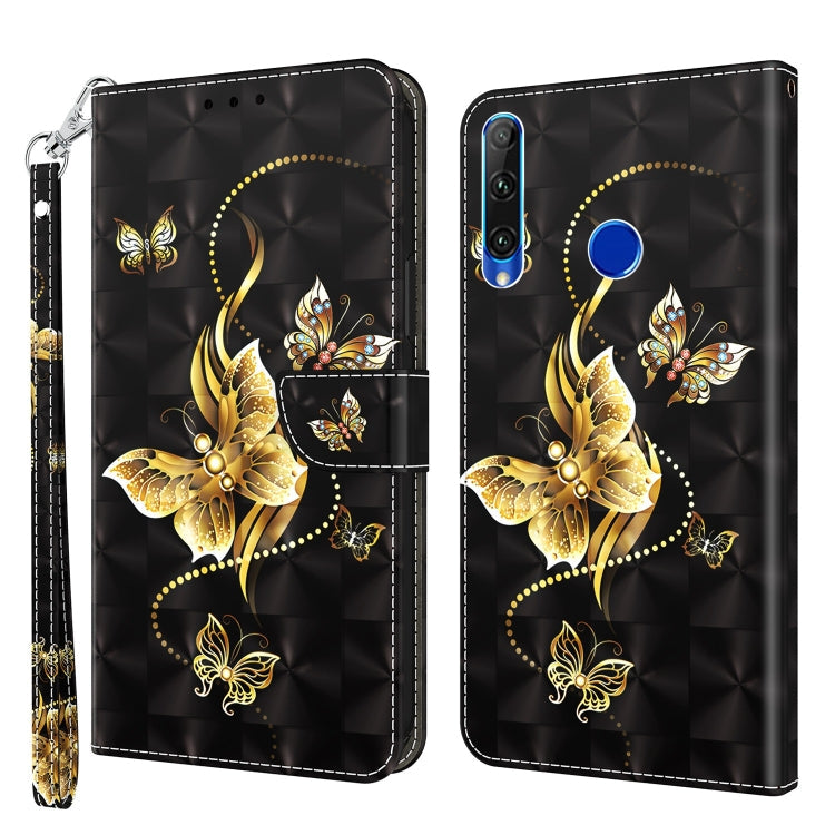 3D Painted Leather Phone Case, For Huawei P30 Lite / nova 4e, For Huawei Y6 2019 / Y6 Pro 2019, For Honor 20 Lite / 20i / 10i / 10 Lite