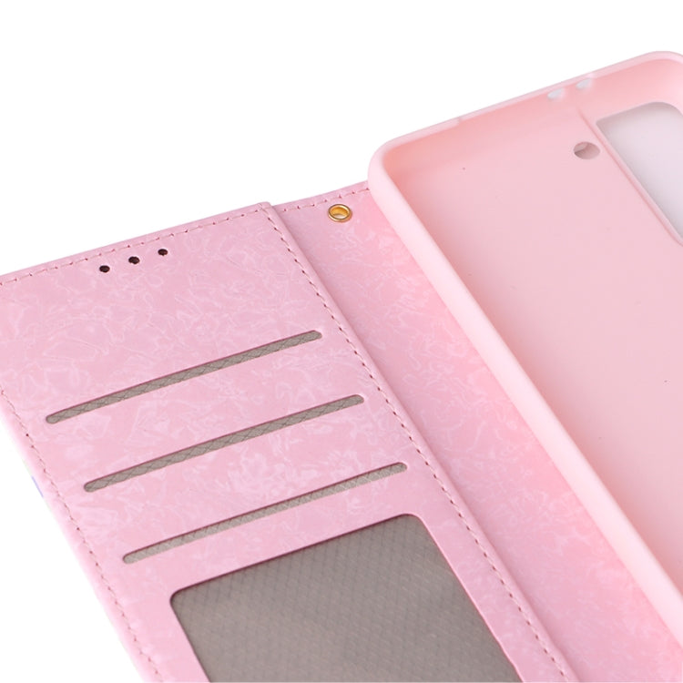 Bronzing Painting RFID Leather Case, For Samsung Galaxy S21 Plus, For Samsung Galaxy S21 FE 5G, For Samsung Galaxy S21 5G, For Samsung Galaxy S20 Ultra