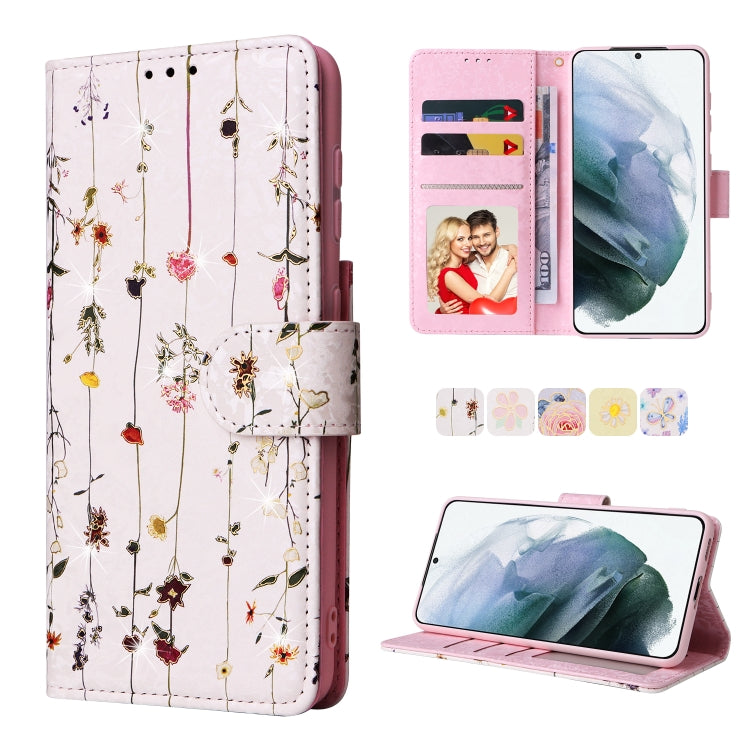 Bronzing Painting RFID Leather Case, For Samsung Galaxy S21 Plus, For Samsung Galaxy S21 FE 5G, For Samsung Galaxy S21 5G, For Samsung Galaxy S20 Ultra