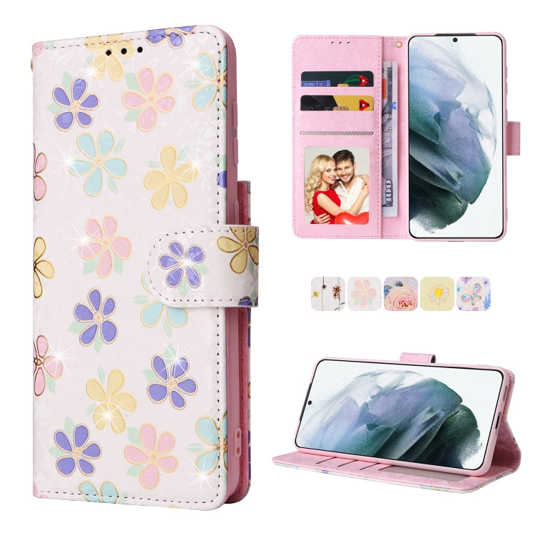 Bronzing Painting RFID Leather Case, For Samsung Galaxy S21 Plus, For Samsung Galaxy S21 FE 5G, For Samsung Galaxy S21 5G, For Samsung Galaxy S20 Ultra