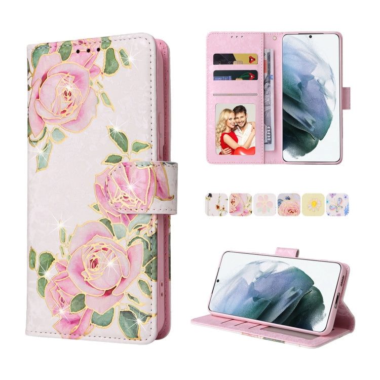 Bronzing Painting RFID Leather Case, For Samsung Galaxy S21 Plus, For Samsung Galaxy S21 FE 5G, For Samsung Galaxy S21 5G, For Samsung Galaxy S20 Ultra
