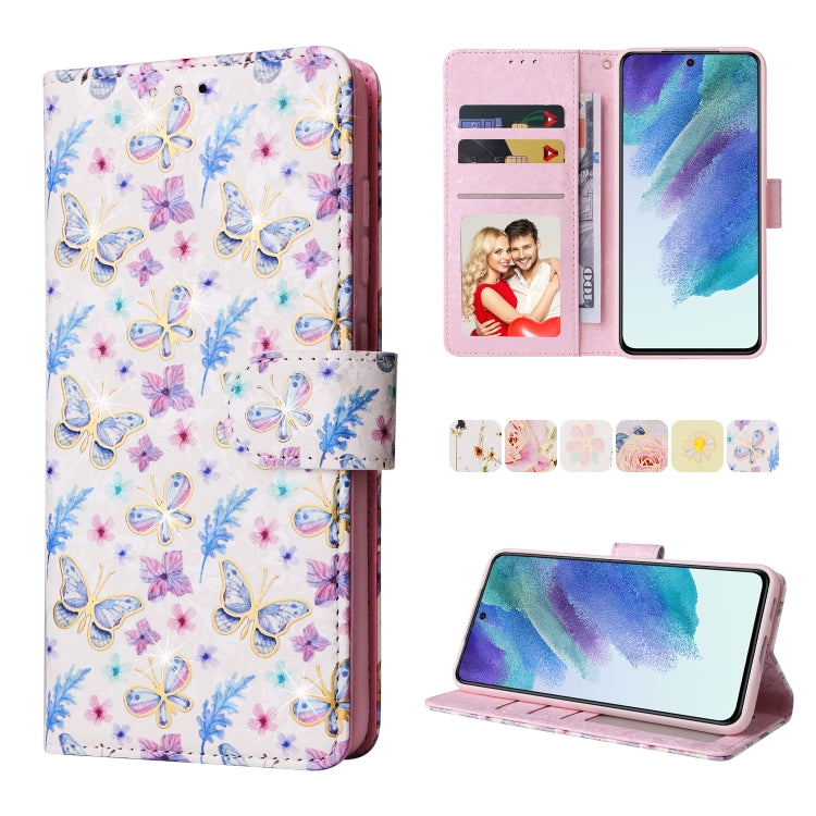 Bronzing Painting RFID Leather Case, For Samsung Galaxy S21 Plus, For Samsung Galaxy S21 FE 5G, For Samsung Galaxy S21 5G, For Samsung Galaxy S20 Ultra