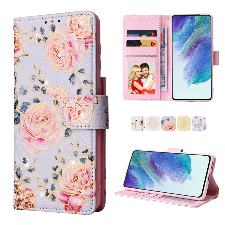 Bronzing Painting RFID Leather Case, For Samsung Galaxy S21 Plus, For Samsung Galaxy S21 FE 5G, For Samsung Galaxy S21 5G, For Samsung Galaxy S20 Ultra