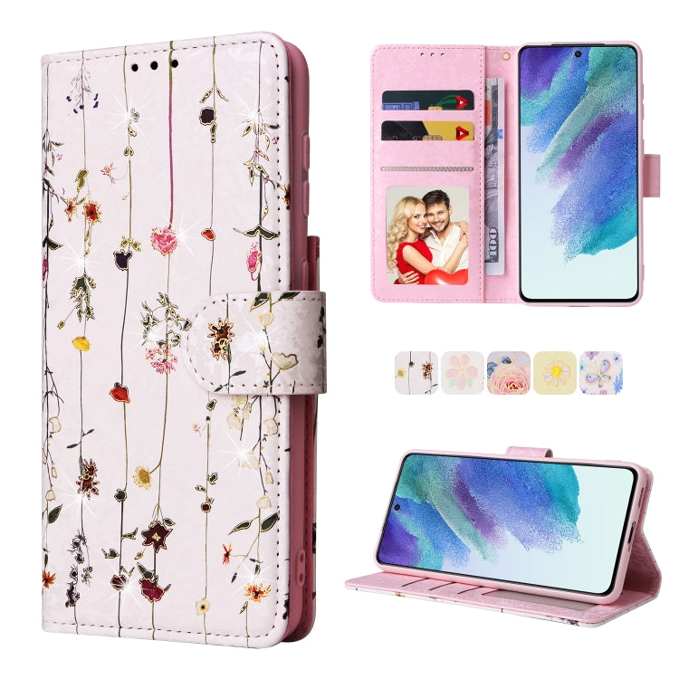 Bronzing Painting RFID Leather Case, For Samsung Galaxy S21 Plus, For Samsung Galaxy S21 FE 5G, For Samsung Galaxy S21 5G, For Samsung Galaxy S20 Ultra