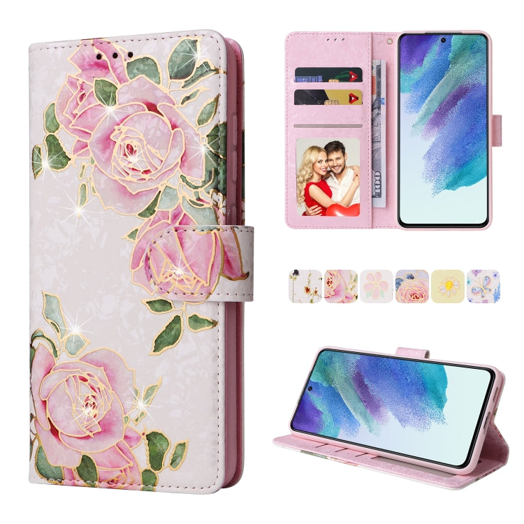 Bronzing Painting RFID Leather Case, For Samsung Galaxy S21 Plus, For Samsung Galaxy S21 FE 5G, For Samsung Galaxy S21 5G, For Samsung Galaxy S20 Ultra