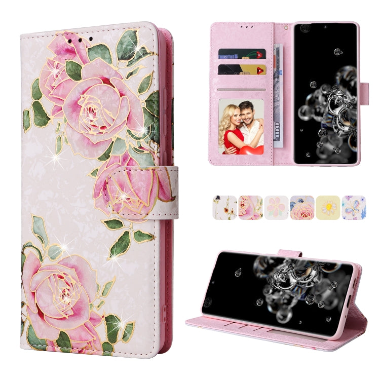 Bronzing Painting RFID Leather Case, For Samsung Galaxy S21 Plus, For Samsung Galaxy S21 FE 5G, For Samsung Galaxy S21 5G, For Samsung Galaxy S20 Ultra