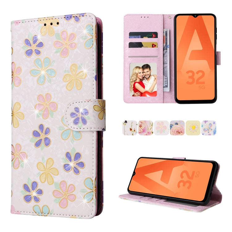 Bronzing Painting RFID Leather Case, For Samsung Galaxy A32 5G, For Samsung Galaxy A32 4G, For Samsung Galaxy A23 4G, For Samsung Galaxy A22 5G