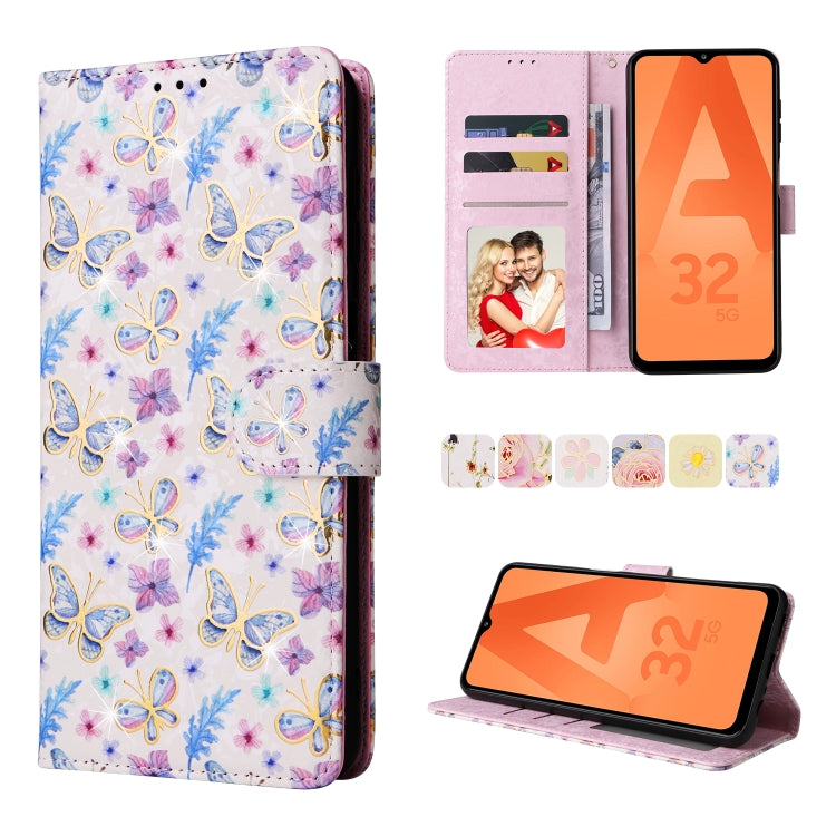 Bronzing Painting RFID Leather Case, For Samsung Galaxy A32 5G, For Samsung Galaxy A32 4G, For Samsung Galaxy A23 4G, For Samsung Galaxy A22 5G