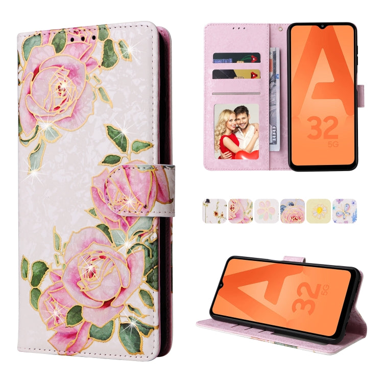 Bronzing Painting RFID Leather Case, For Samsung Galaxy A32 5G, For Samsung Galaxy A32 4G, For Samsung Galaxy A23 4G, For Samsung Galaxy A22 5G