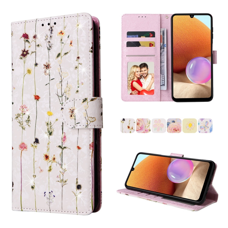 Bronzing Painting RFID Leather Case, For Samsung Galaxy A32 5G, For Samsung Galaxy A32 4G, For Samsung Galaxy A23 4G, For Samsung Galaxy A22 5G