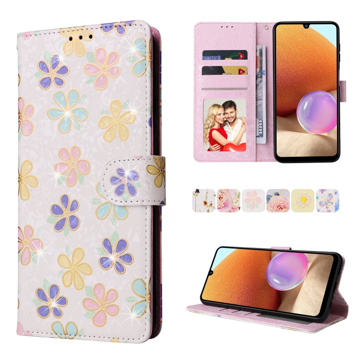 Bronzing Painting RFID Leather Case, For Samsung Galaxy A32 5G, For Samsung Galaxy A32 4G, For Samsung Galaxy A23 4G, For Samsung Galaxy A22 5G