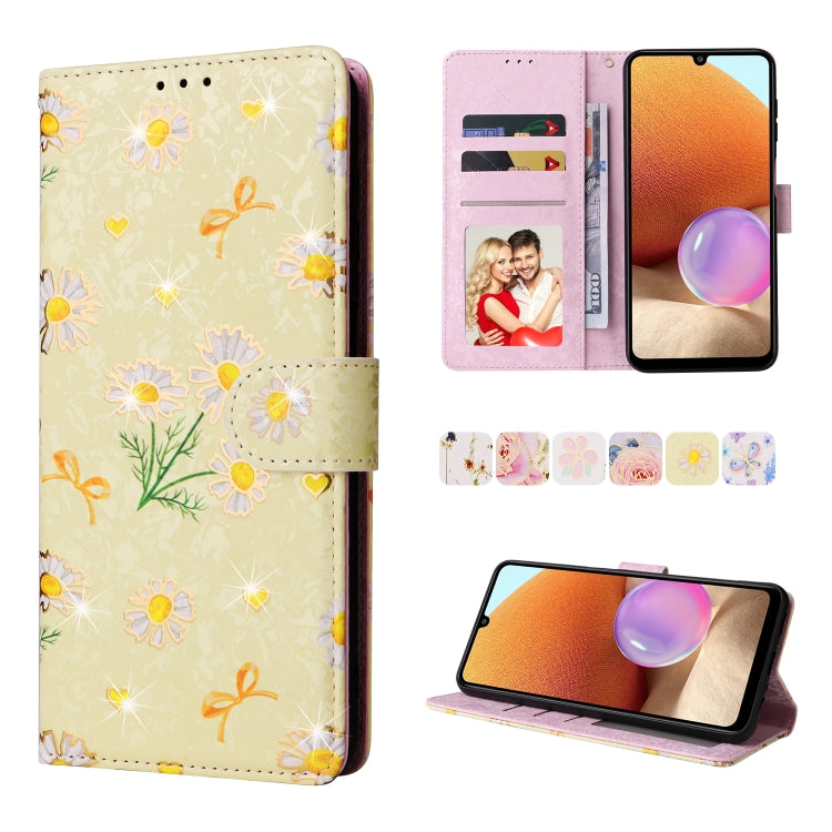 Bronzing Painting RFID Leather Case, For Samsung Galaxy A32 5G, For Samsung Galaxy A32 4G, For Samsung Galaxy A23 4G, For Samsung Galaxy A22 5G