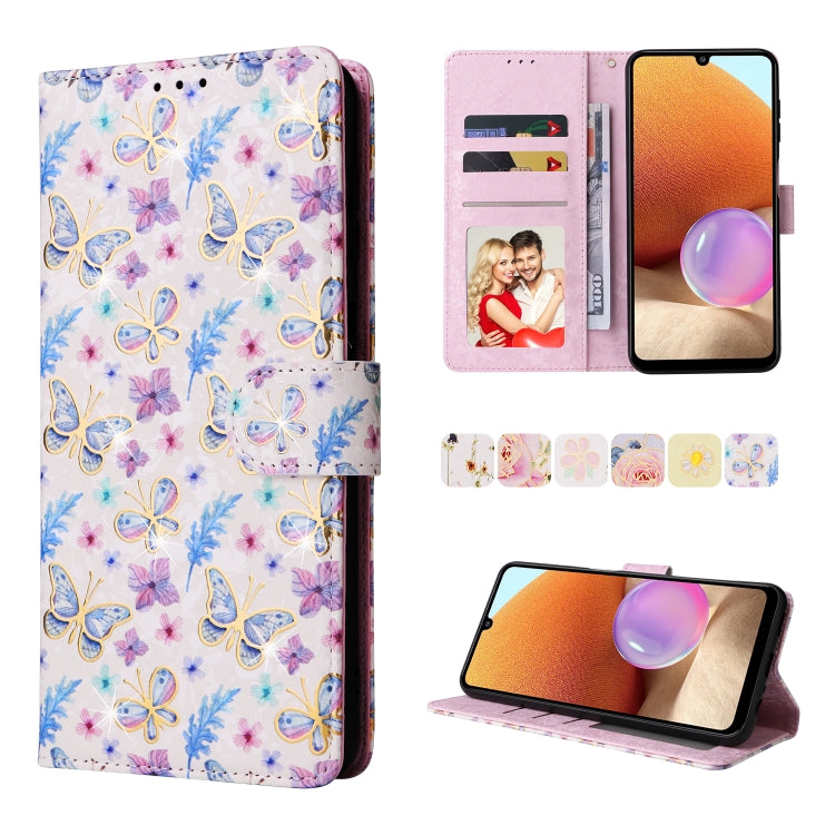 Bronzing Painting RFID Leather Case, For Samsung Galaxy A32 5G, For Samsung Galaxy A32 4G, For Samsung Galaxy A23 4G, For Samsung Galaxy A22 5G