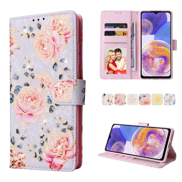 Bronzing Painting RFID Leather Case, For Samsung Galaxy A32 5G, For Samsung Galaxy A32 4G, For Samsung Galaxy A23 4G, For Samsung Galaxy A22 5G