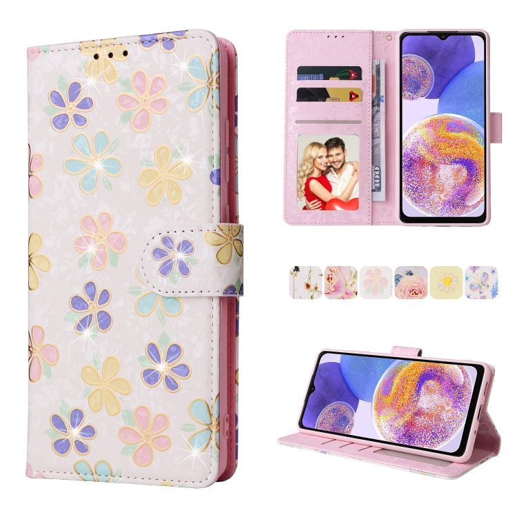 Bronzing Painting RFID Leather Case, For Samsung Galaxy A32 5G, For Samsung Galaxy A32 4G, For Samsung Galaxy A23 4G, For Samsung Galaxy A22 5G