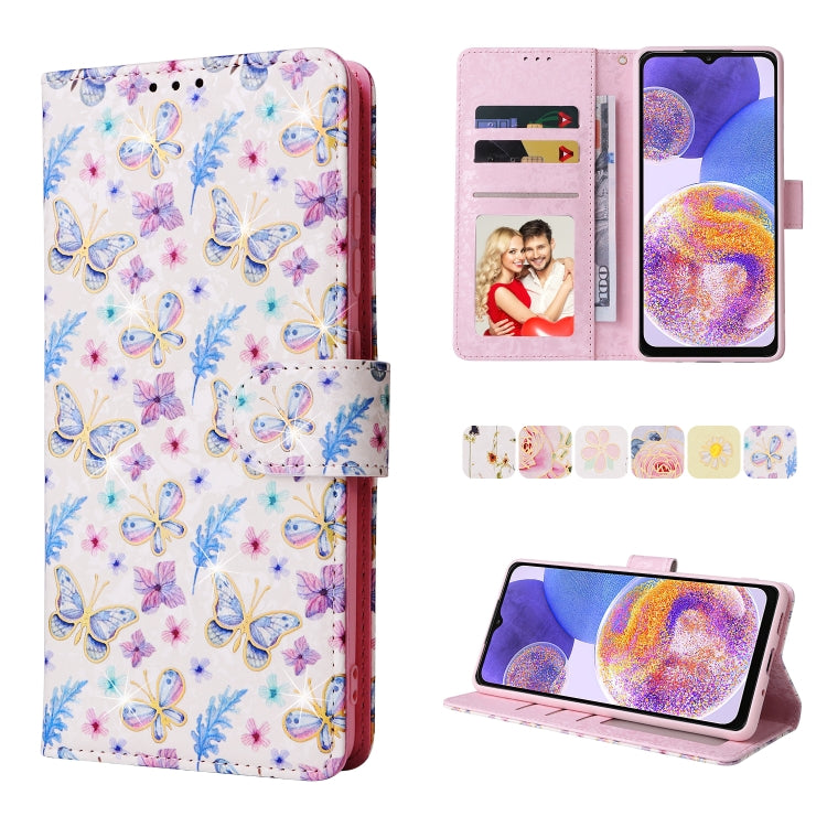 Bronzing Painting RFID Leather Case, For Samsung Galaxy A32 5G, For Samsung Galaxy A32 4G, For Samsung Galaxy A23 4G, For Samsung Galaxy A22 5G