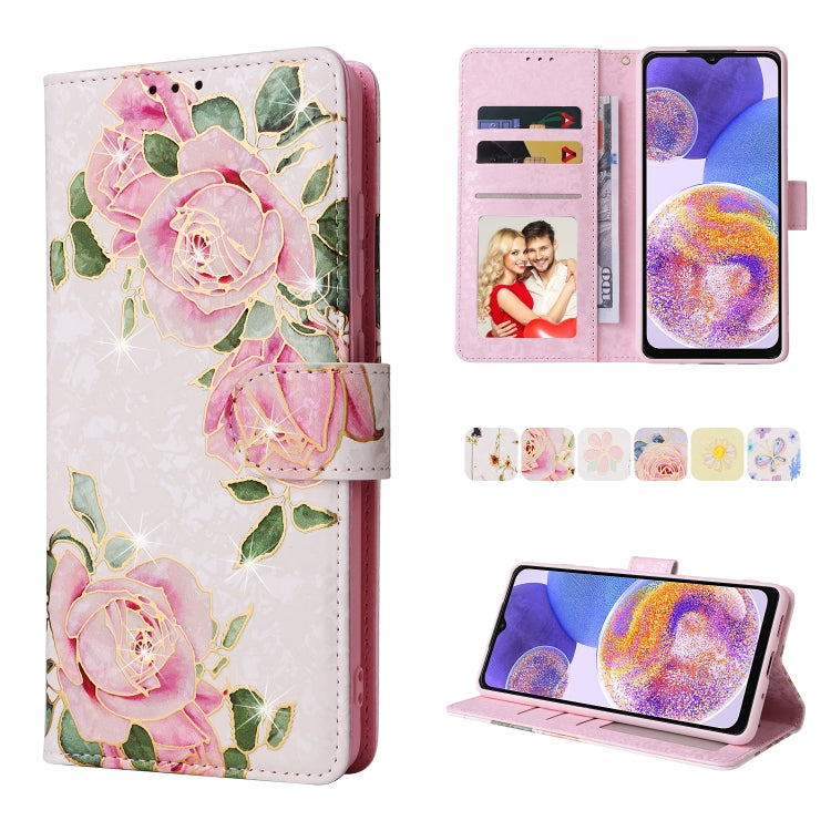 Bronzing Painting RFID Leather Case, For Samsung Galaxy A32 5G, For Samsung Galaxy A32 4G, For Samsung Galaxy A23 4G, For Samsung Galaxy A22 5G
