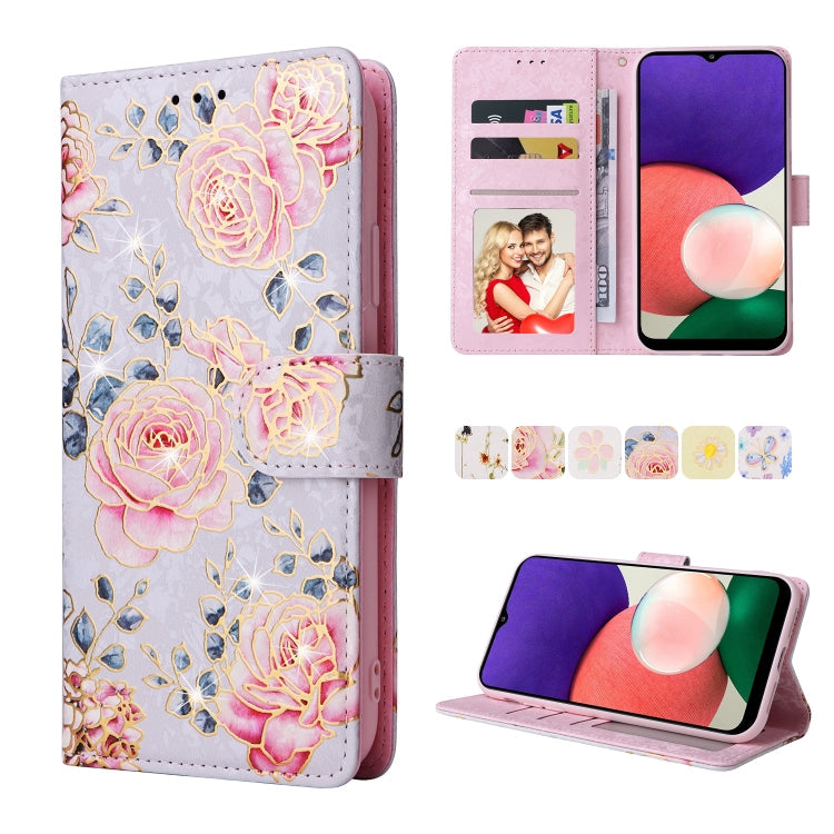 Bronzing Painting RFID Leather Case, For Samsung Galaxy A32 5G, For Samsung Galaxy A32 4G, For Samsung Galaxy A23 4G, For Samsung Galaxy A22 5G