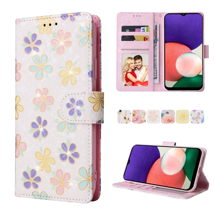 Bronzing Painting RFID Leather Case, For Samsung Galaxy A32 5G, For Samsung Galaxy A32 4G, For Samsung Galaxy A23 4G, For Samsung Galaxy A22 5G