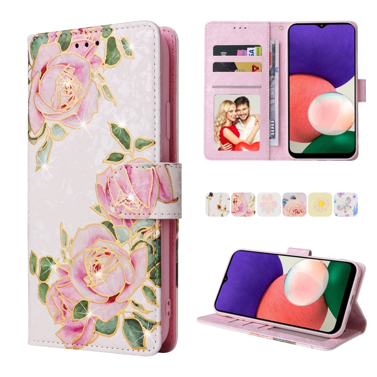 Bronzing Painting RFID Leather Case, For Samsung Galaxy A32 5G, For Samsung Galaxy A32 4G, For Samsung Galaxy A23 4G, For Samsung Galaxy A22 5G
