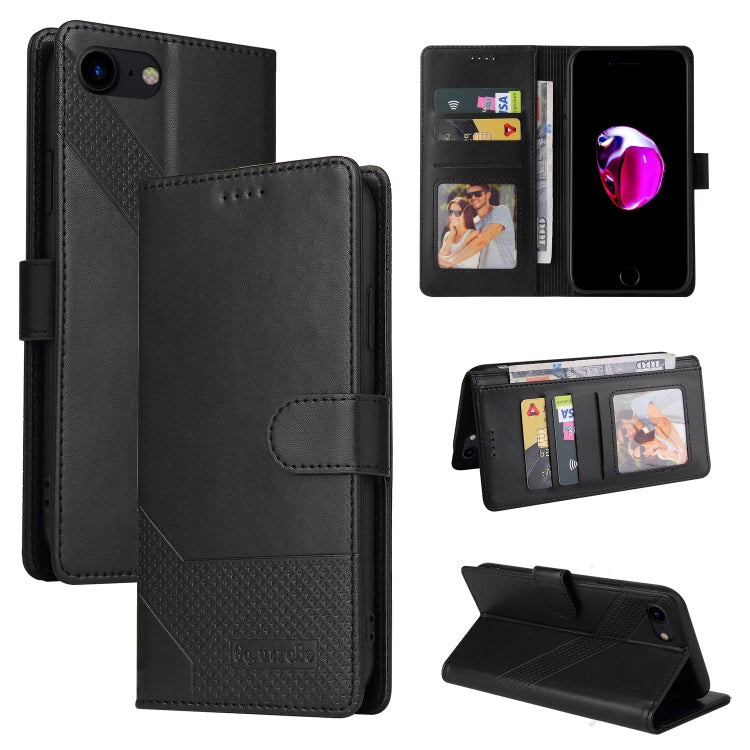 GQUTROBE Skin Feel Magnetic Leather Phone Case, For iPhone XS / X, For iPhone SE 2022 / SE 2020 / 8 / 7, For iPhone 8 Plus / 7 Plus