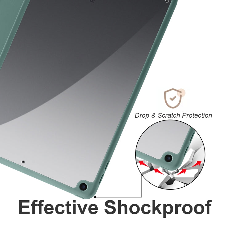 Acrylic 3-folding Smart Leather Tablet Case, For iPad 9.7 2018/2017, For iPad 10.2 2021/2020/2019, For iPad  Air 2022/2020/Pro 11 2021/2020/2018