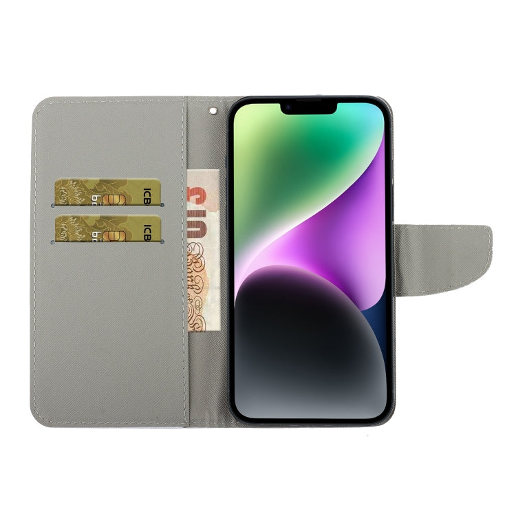 Colored Drawing Leather Phone Case, For iPhone 13 Pro