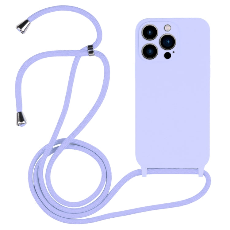 Crossbody Lanyard Liquid Silicone Case, For iPhone 13 Pro