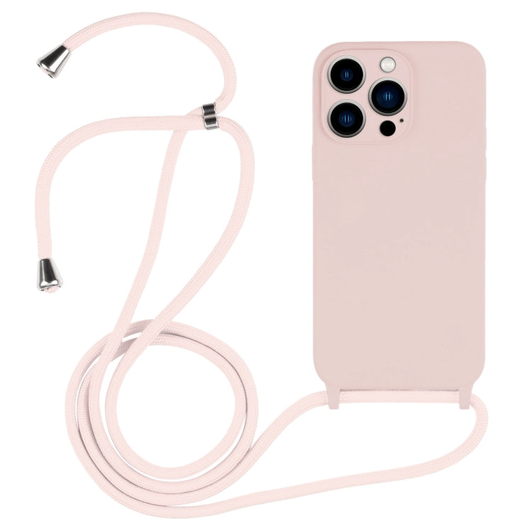 Crossbody Lanyard Liquid Silicone Case, For iPhone 13 Pro