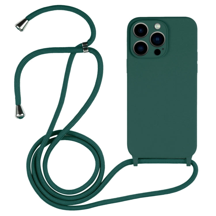 Crossbody Lanyard Liquid Silicone Case, For iPhone 13 Pro