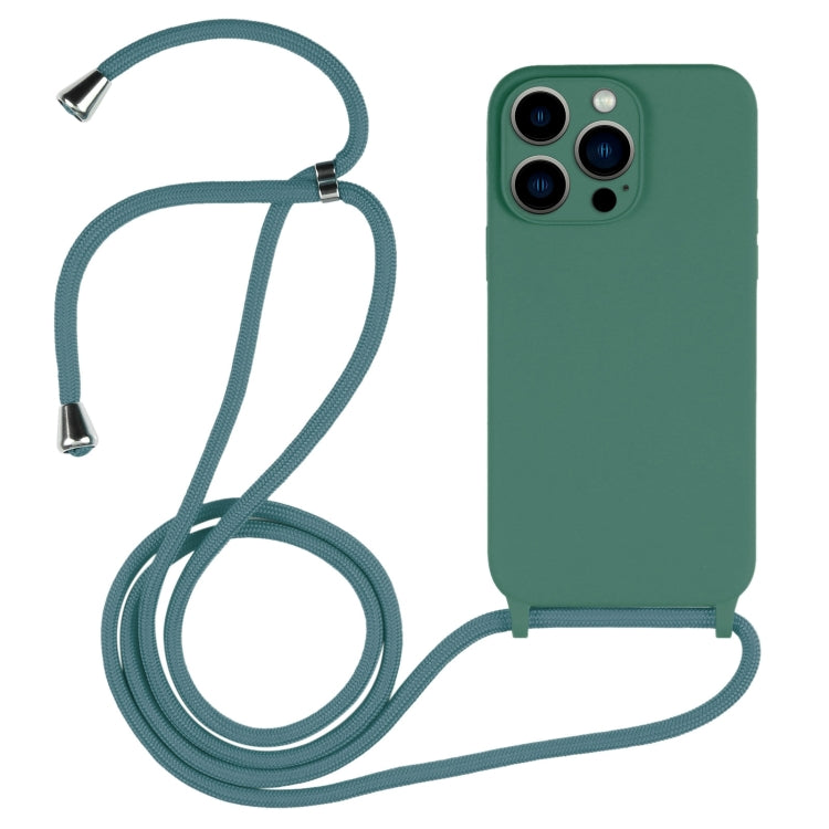 Crossbody Lanyard Liquid Silicone Case, For iPhone 13 Pro