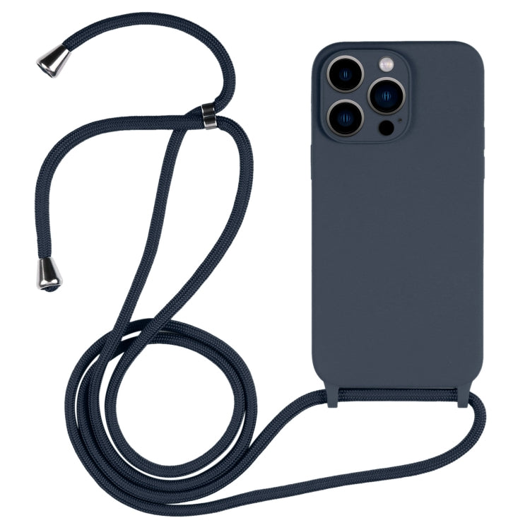 Crossbody Lanyard Liquid Silicone Case, For iPhone 13 Pro
