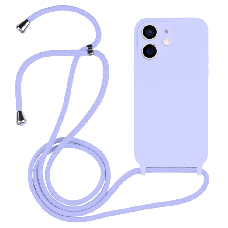 Crossbody Lanyard Liquid Silicone Case, For iPhone 12