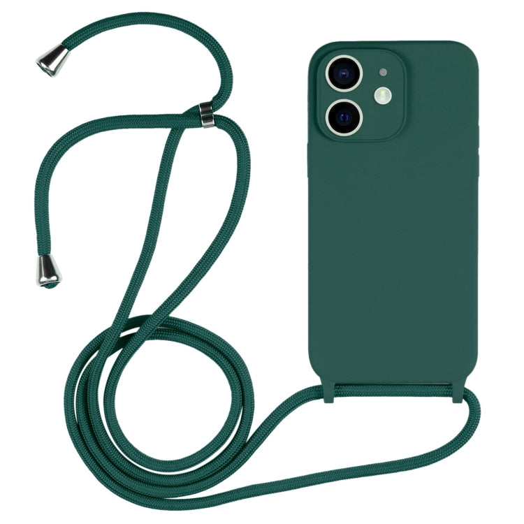 Crossbody Lanyard Liquid Silicone Case, For iPhone 12