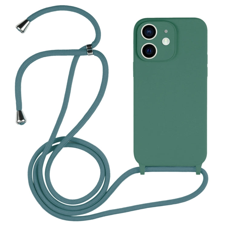 Crossbody Lanyard Liquid Silicone Case, For iPhone 12