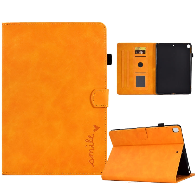 Embossed Smile Flip Tablet Leather Smart Case, For iPad 10.2 / Air 10.5 2019, For iPad Air 2022 / 2020 10.9, For iPad mini 2024 / mini 6, For iPad 9.7 2018&2017 / Air 2 / Air