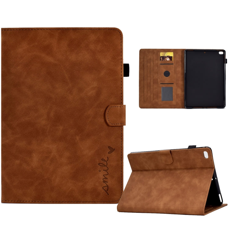 Embossed Smile Flip Tablet Leather Smart Case, For iPad 10.2 / Air 10.5 2019, For iPad Air 2022 / 2020 10.9, For iPad mini 2024 / mini 6, For iPad 9.7 2018&2017 / Air 2 / Air